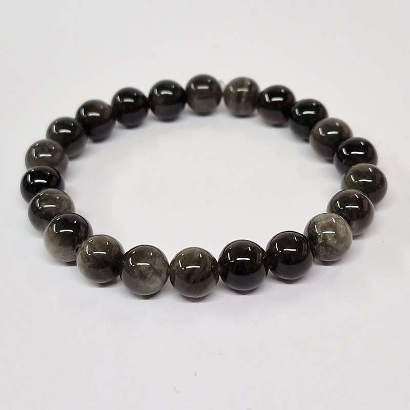 Bracelet en pierres naturelles obsidienne Mahogany.
