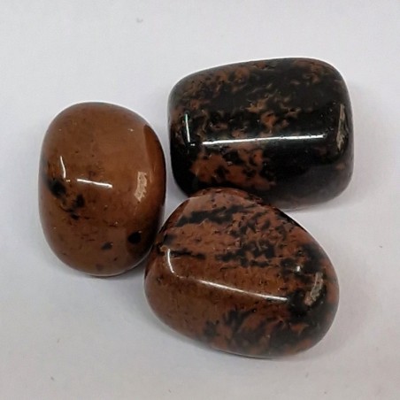 Obsidienne Mahogany, pierre naturelle polie.