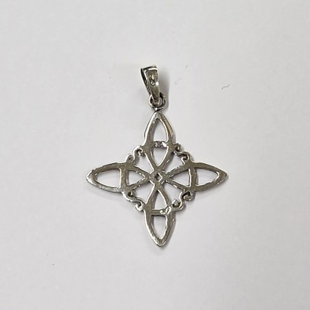 copy of copy of Pendentif Argent 925, Fleur de Vie et Turquoise