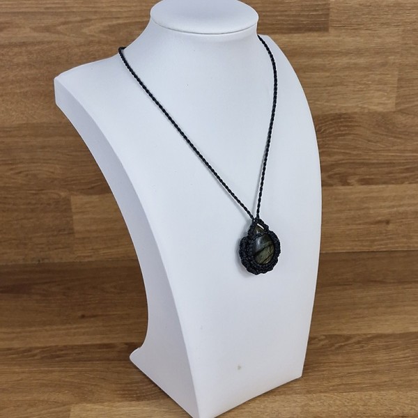 Kopie von Collier Aigue Marine en macramé