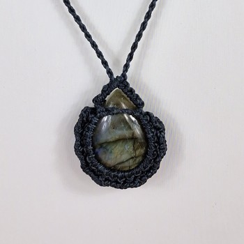 copy of Collier Aigue Marine en macramé