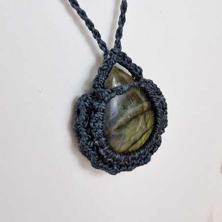 copy of Collier Aigue Marine en macramé