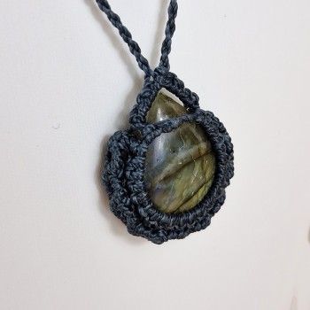 copy of Collier Aigue Marine en macramé