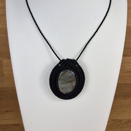 copy of copy of Collier Aigue Marine en macramé