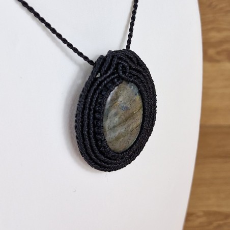 copy of copy of Collier Aigue Marine en macramé