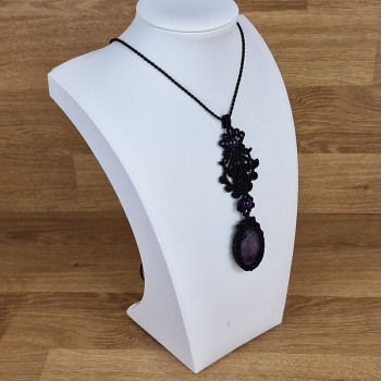 copy of copy of copy of Collier Aigue Marine en macramé