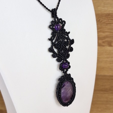 copy of copy of copy of Collier Aigue Marine en macramé