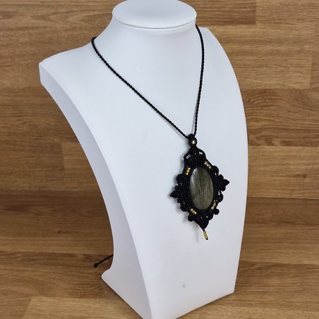 copy of copy of copy of copy of Collier Aigue Marine en macramé