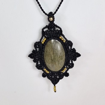 copy of copy of copy of copy of Collier Aigue Marine en macramé