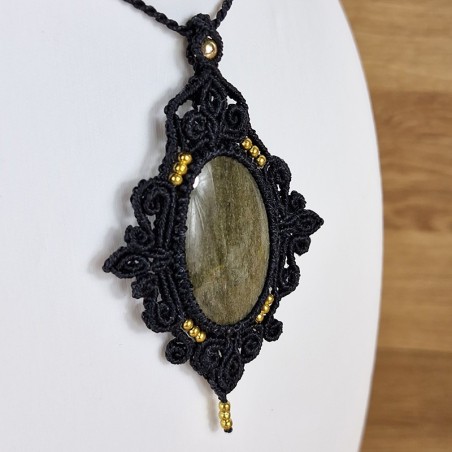 copy of copy of copy of copy of Collier Aigue Marine en macramé