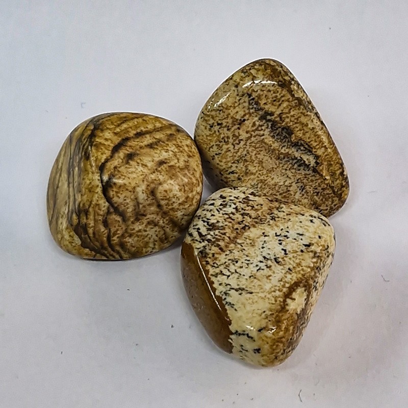 Jaspe paysage, pierre roulée