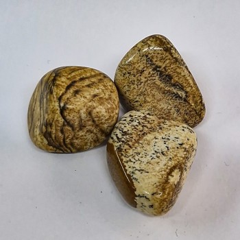 Jaspe paysage, pierre roulée