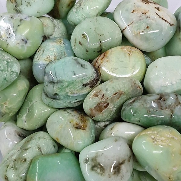 Chrysoprase, pierre roulée