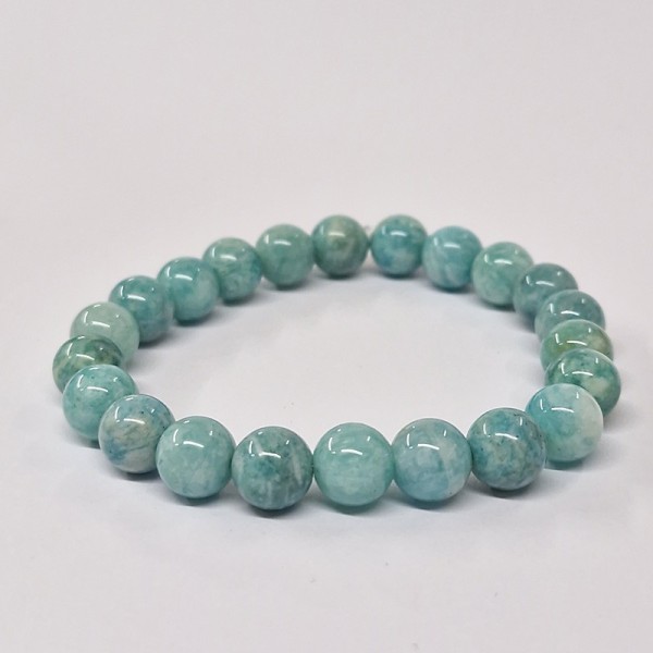 Bracelet en pierres naturelles Amazonite, qualitéAA.