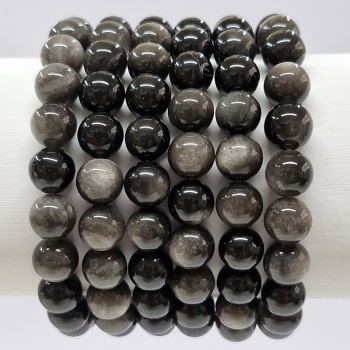 Bracelet en pierres naturelles obsidienne Mahogany.