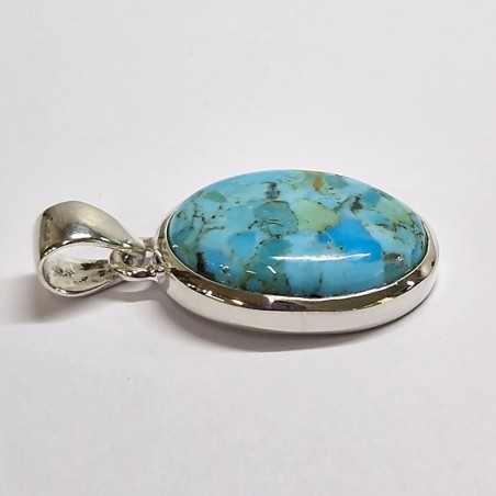 copy of Pendentif Argent 925, Fleur de Vie et Turquoise