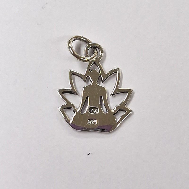 Kopie von Kopie von Pendentif Argent 925, Fleur de Vie et Turquoise