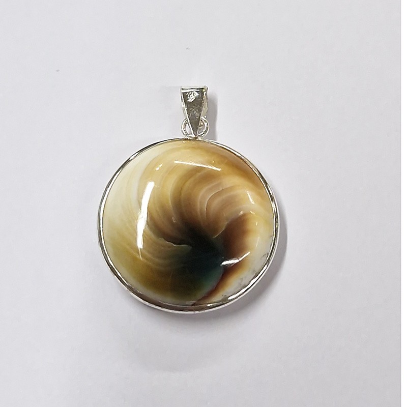 Pendentif Œil de Sainte Lucie, argent 925.