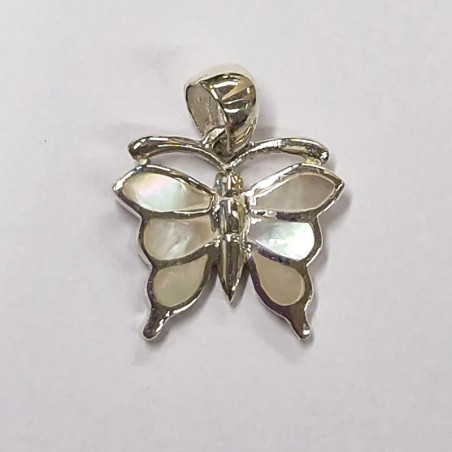 Pendentif nacre blanche, argent 925