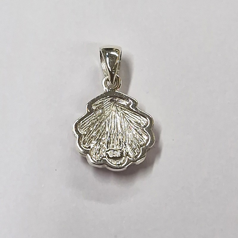 Pendentif nacre rose, argent 925