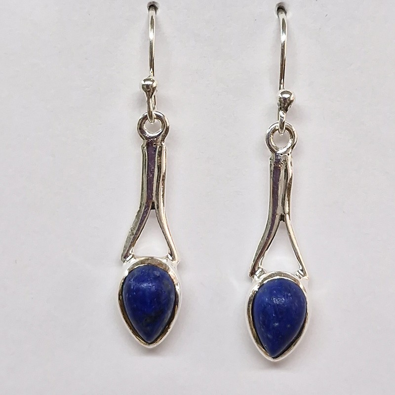 Boucles d'oreilles Lapis Lazuli, argent 925