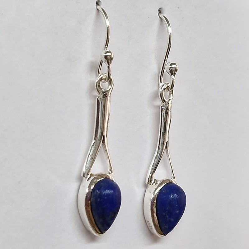 Boucles d'oreilles Lapis Lazuli, argent 925