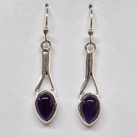 Boucles d'oreilles Améthyste, argent 925