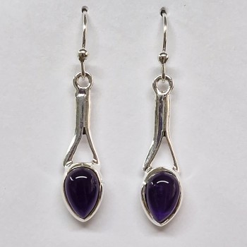 Boucles d'oreilles Améthyste, argent 925