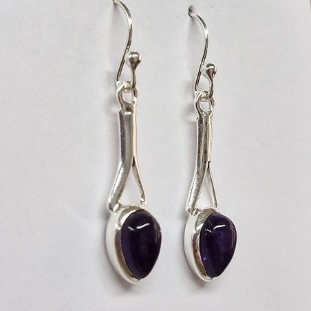 Boucles d'oreilles Améthyste, argent 925