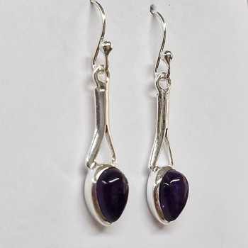 Boucles d'oreilles Améthyste, argent 925