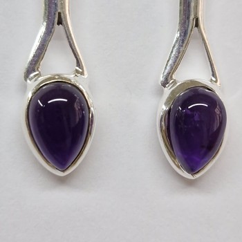 Boucles d'oreilles Améthyste, argent 925