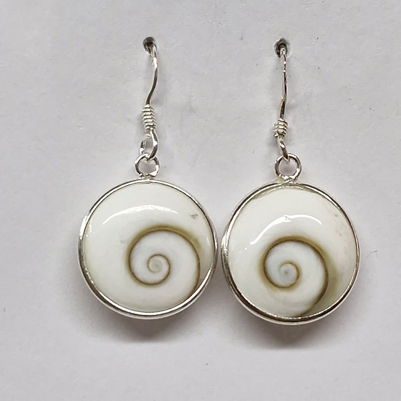 Boucles d'oreilles Œil de Sainte Lucie, argent 925