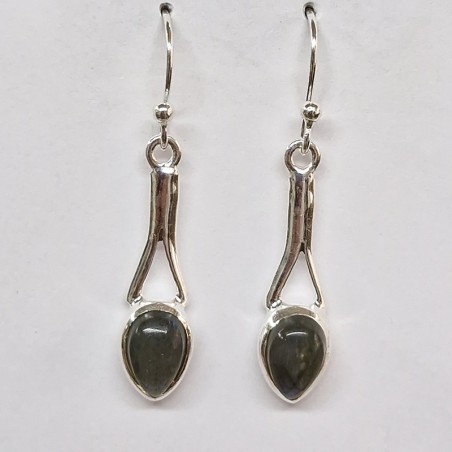 Boucles d'oreilles Labradorite, argent 925