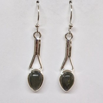 Boucles d'oreilles Labradorite, argent 925