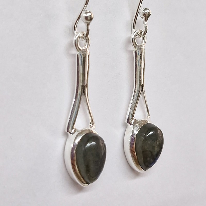 Boucles d'oreilles Labradorite, argent 925