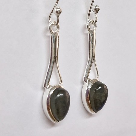 Boucles d'oreilles Labradorite, argent 925
