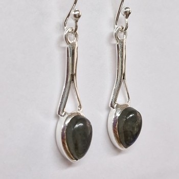 Boucles d'oreilles Labradorite, argent 925