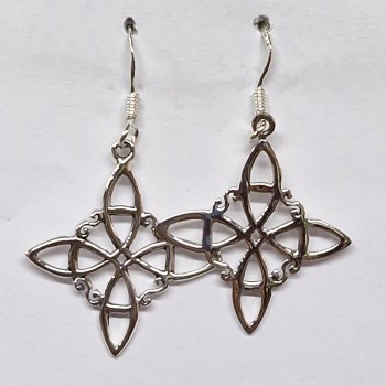 Boucles d'oreilles Nœud de Sorcière, argent 925