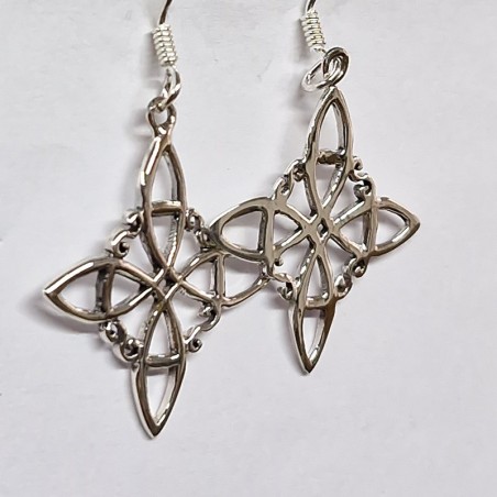 Boucles d'oreilles Nœud de Sorcière, argent 925