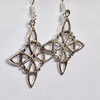 Boucles d'oreilles Nœud de Sorcière, argent 925