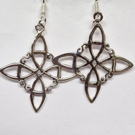 Boucles d'oreilles Nœud de Sorcière, argent 925