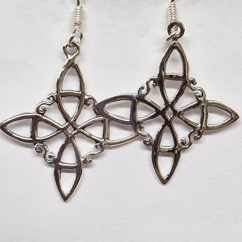 Boucles d'oreilles Nœud de Sorcière, argent 925