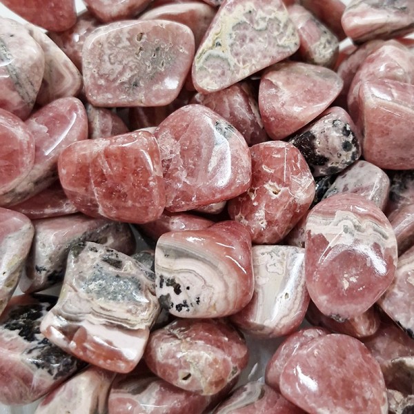 Rhodochrosite, pierre roulée