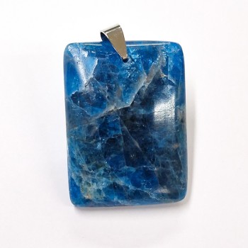 Pendentif pierre plate rectangulaire
