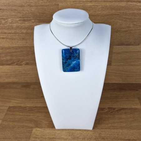 Pendentif pierre plate rectangulaire