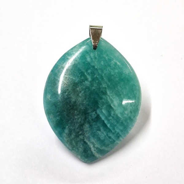 Pendentif pierre plate, navette