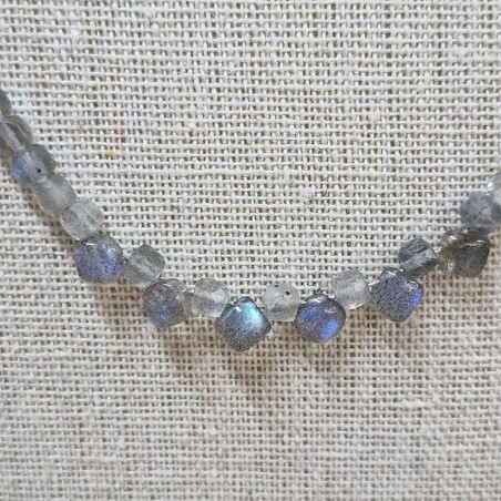 Collier en perles de Labradorite facettées de 4 mm