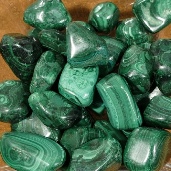 Pierre naturelle polie,  Malachite.
