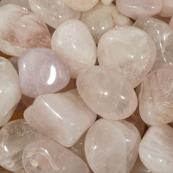 Pierre naturelle polie,  Quartz rose.